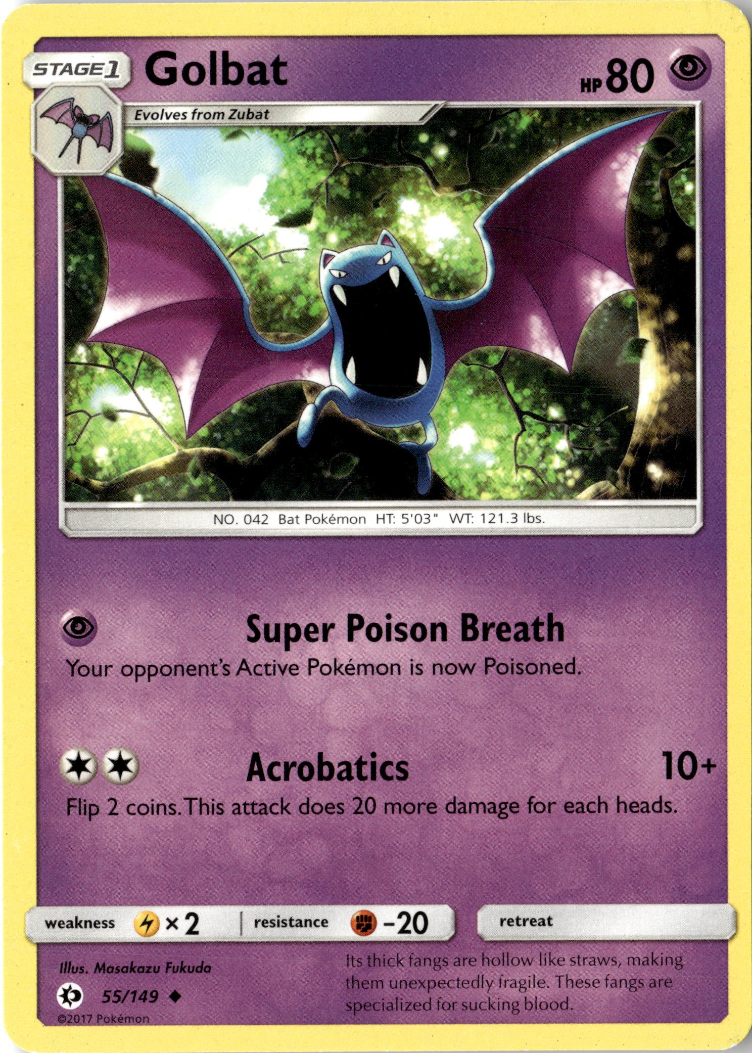 2017 Pokemon Sum En Golbat graded slab