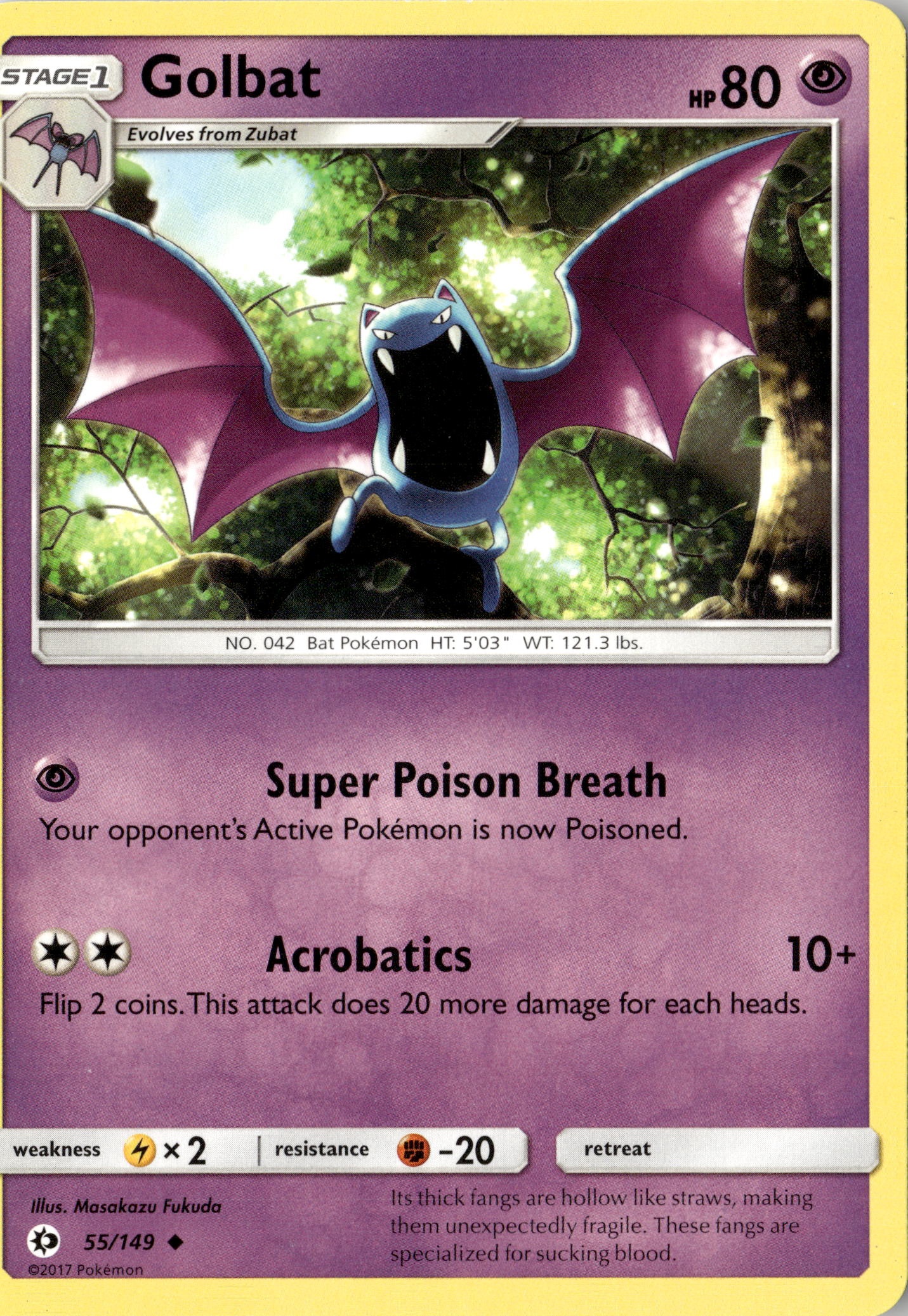 2017 Pokemon Sum En Golbat graded slab