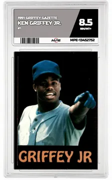 1991 GRIFFEY GAZETTE #1 KEN GRIFFEY JR. MPE 8.5 NM/MT+ — graded card up for auction
