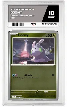 2026 POKEMON CRI EN Chaos Rising-REV HOLO #066 GOOMY MPE 10 GEM/MT — graded card up for auction