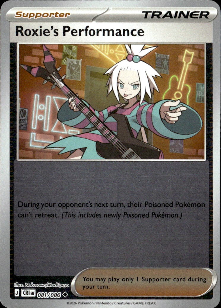2026 Pokemon Cri En Roxie'S Performance graded slab