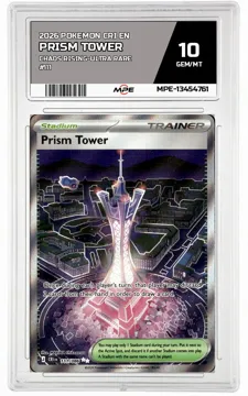2026 POKEMON CRI EN Chaos Rising-Ultra Rare #111 PRISM TOWER MPE 10 GEM/MT — graded card up for auction