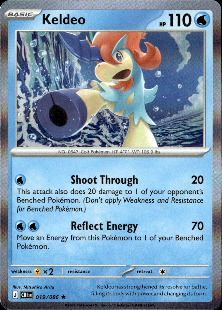 2026 Pokemon Cri En Keldeo graded slab