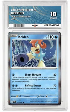 2026 POKEMON CRI EN Chaos Rising-HOLO #019 KELDEO MPE 10 GEM/MT — graded card up for auction