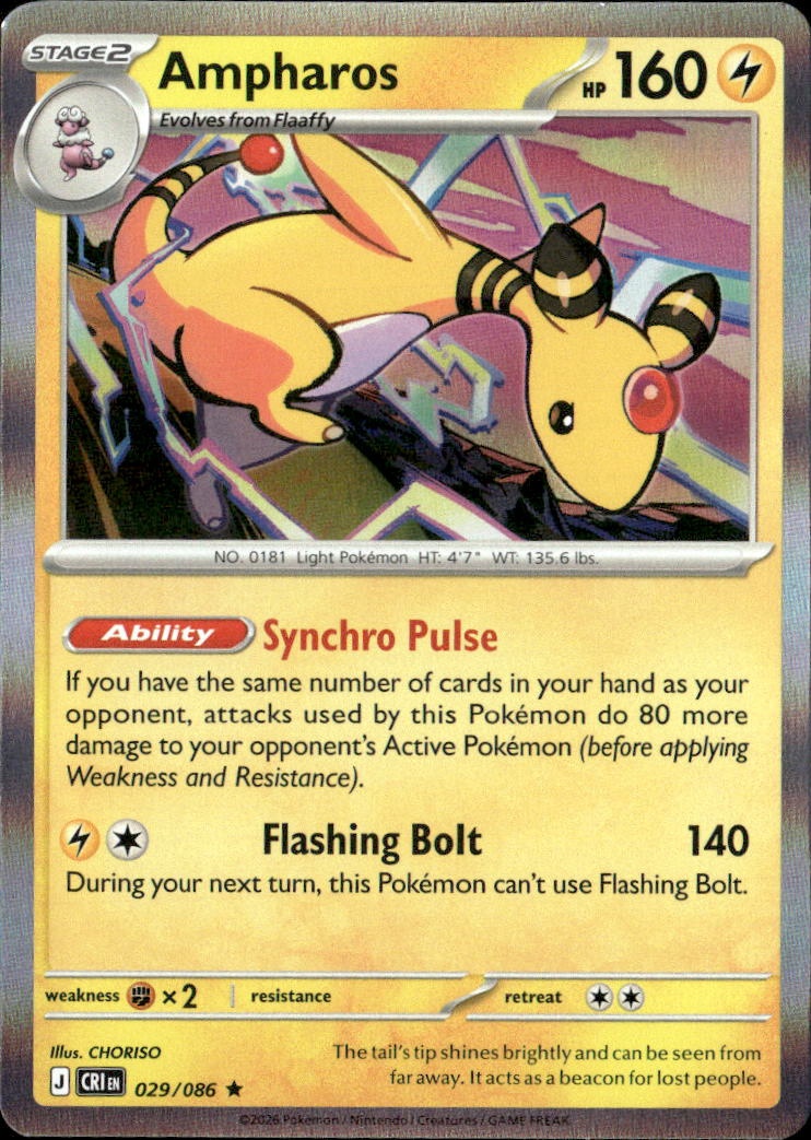 2026 Pokemon Cri En Ampharos graded slab