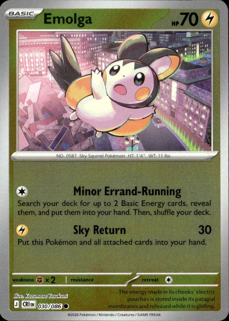2026 Pokemon Cri En Emolga graded slab