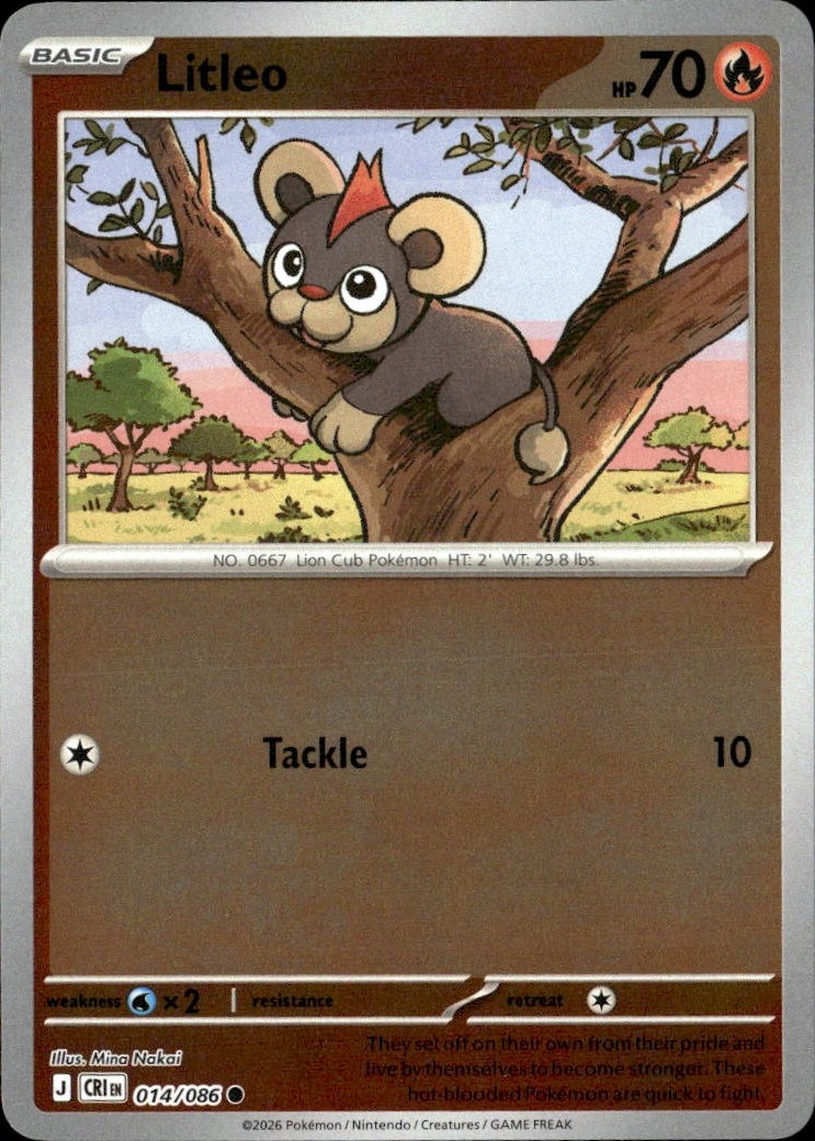 2026 Pokemon Cri En Litleo graded slab