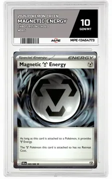 2026 POKEMON CRI EN Chaos Rising-HOLO #085 MAGNETIC ENERGY MPE 10 GEM/MT — graded card up for auction