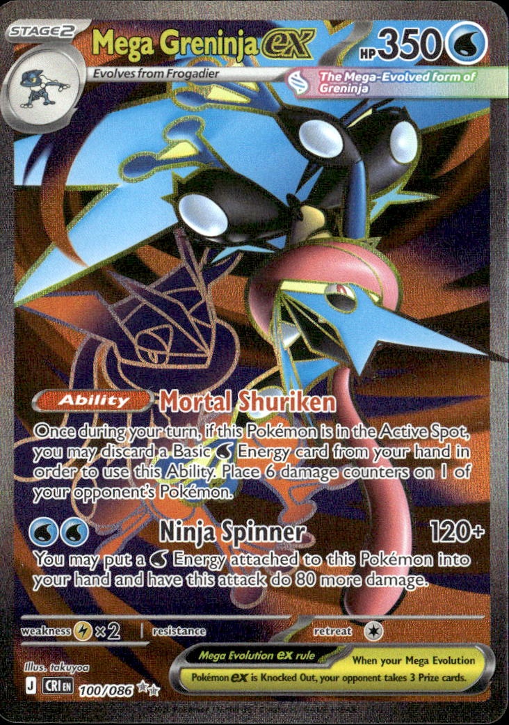 2026 Pokemon Cri En Mega Greninja Ex graded slab