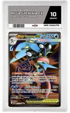 2026 POKEMON CRI EN Chaos Rising-Ultra Rare #100 MEGA GRENINJA EX MPE 10 GEM/MT — graded card up for auction