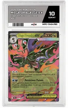 2026 POKEMON CRI EN Chaos Rising-Double Rare #065 MEGA DRAGALGE EX MPE 10 GEM/MT — graded card up for auction