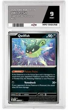 2026 POKEMON CRI EN Chaos Rising-REV HOLO #052 QWILFISH MPE 9 MINT — graded card up for auction