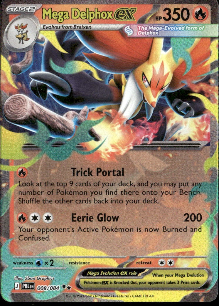 2026 Pokemon Pbl En Mega Delphox Ex graded slab