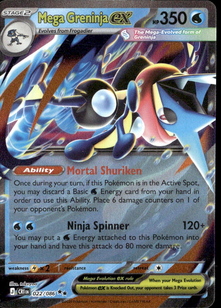 Mega Greninja Ex graded slab