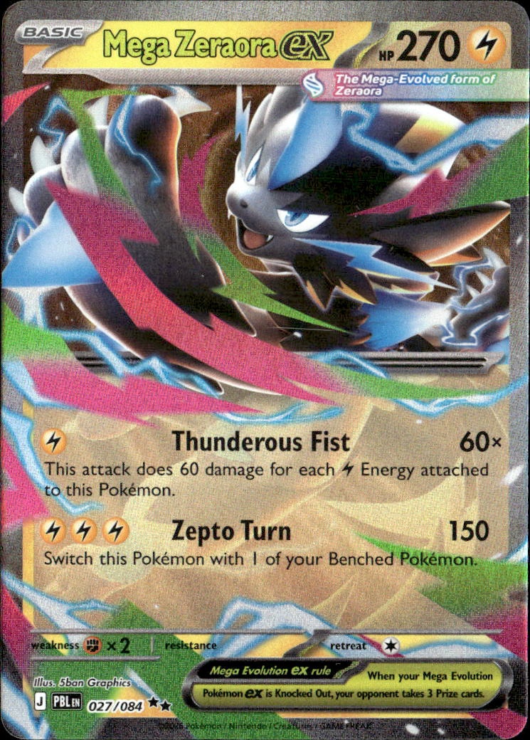 2026 Pokemon Pbl En Mega Zeraora Ex graded slab
