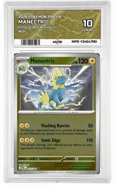 2026 POKEMON PBL EN Pitch Black-REV HOLO #024 MANECTRIC MPE 10 GEM/MT — graded card up for auction