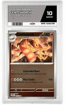 2026 POKEMON PBL EN Pitch Black-REV HOLO #010 CENTISKORCH MPE 10 GEM/MT — graded card up for auction