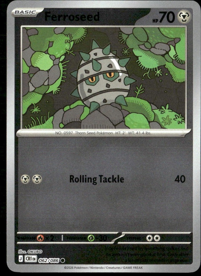 2026 Pokemon Cri En Ferroseed graded slab