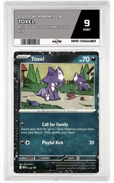 2025 POKEMON MEP EN Mega Evolution Promos-HOLO #78 TOXEL MPE 9 MINT — graded card up for auction
