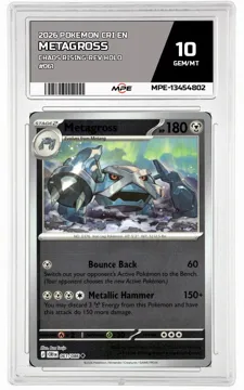 2026 POKEMON CRI EN Chaos Rising-REV HOLO #061 METAGROSS MPE 10 GEM/MT — graded card up for auction