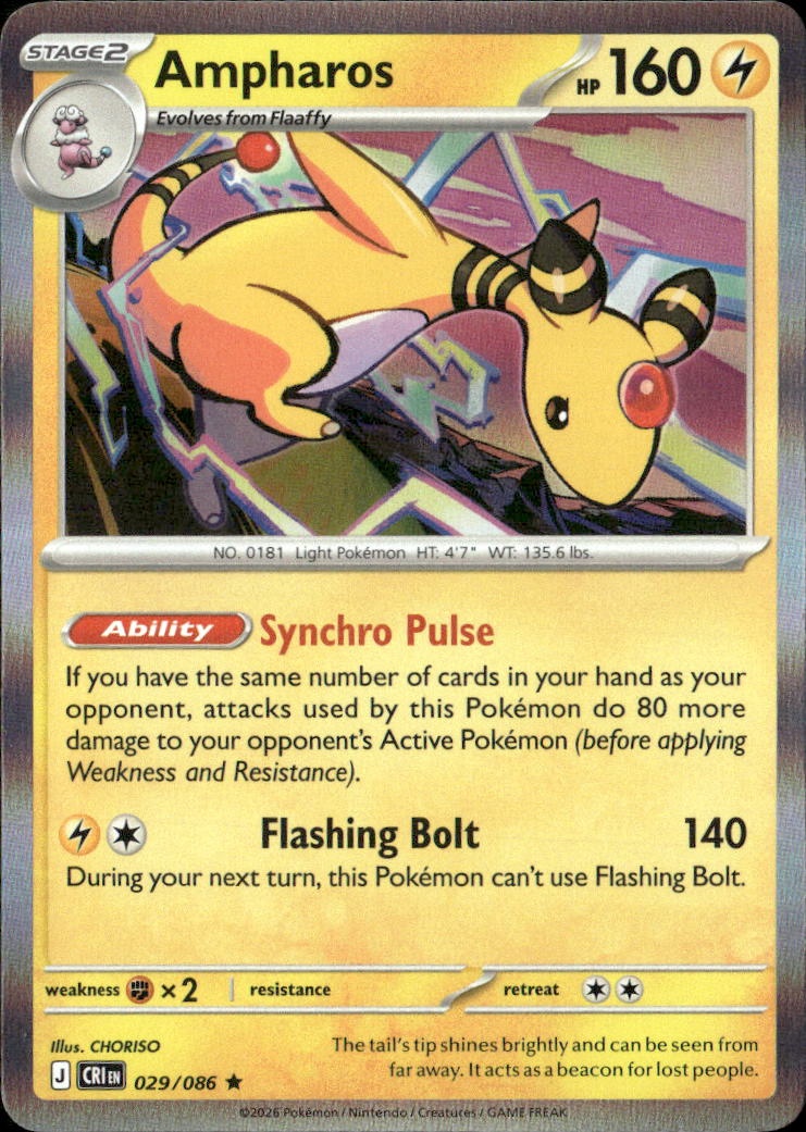 2026 Pokemon Cri En Ampharos graded slab
