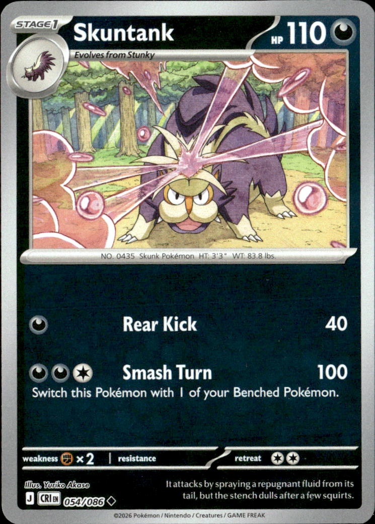 2026 Pokemon Cri En Skuntank graded slab
