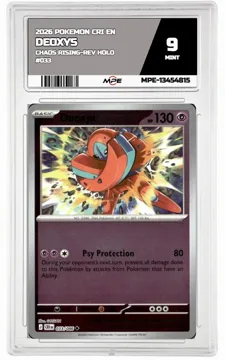 2026 POKEMON CRI EN Chaos Rising-REV HOLO #033 DEOXYS MPE 9 MINT — graded card up for auction