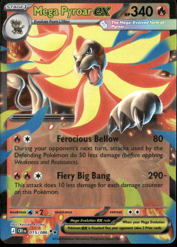 Mega Pyroar Ex graded slab
