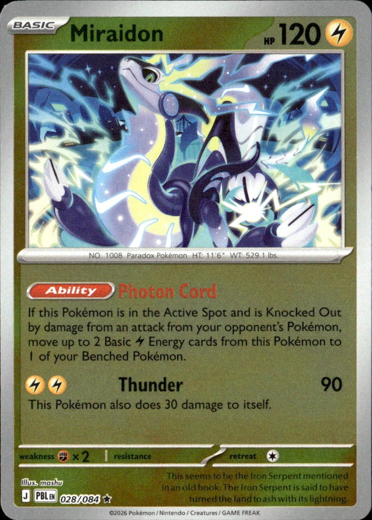 2026 Pokemon Pbl En Miraidon graded slab