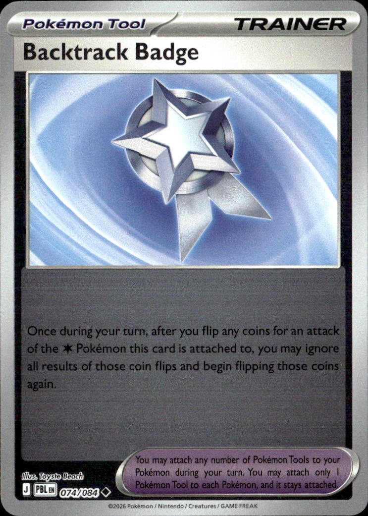 2026 Pokemon Pbl En Backtrack Badge graded slab