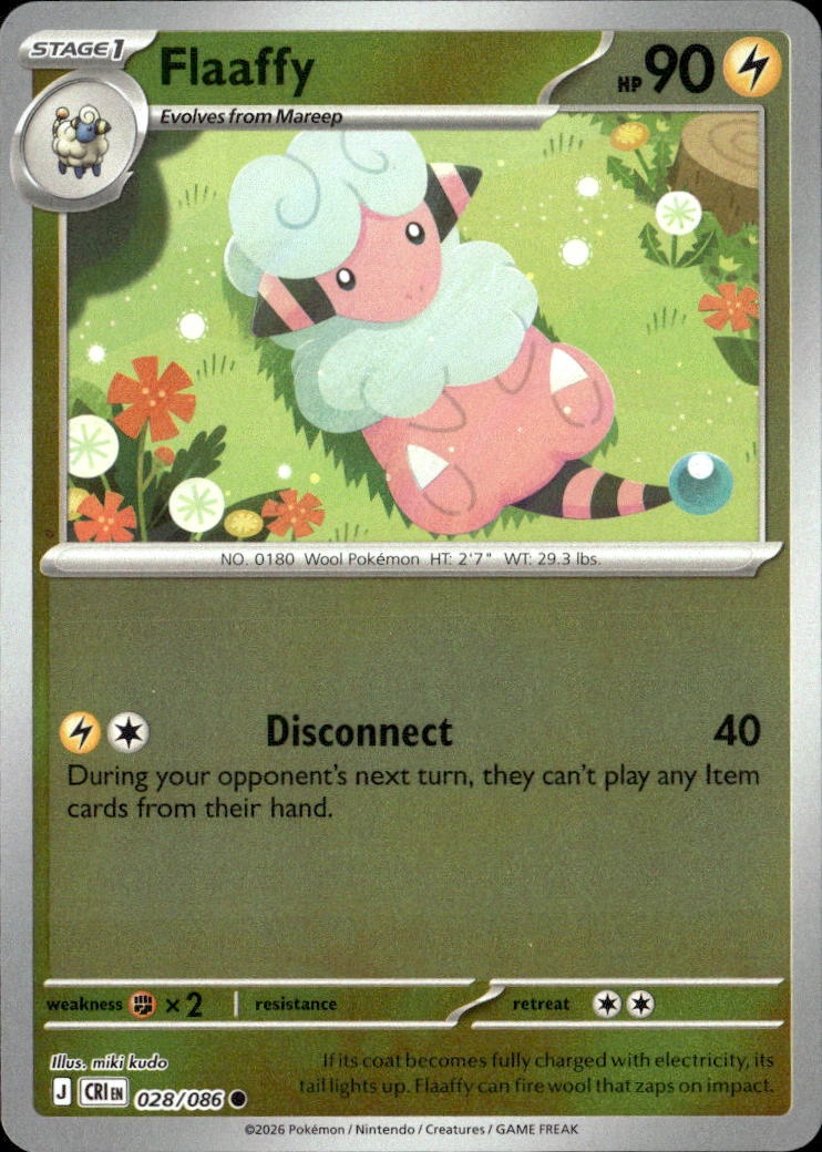 2026 Pokemon Cri En Flaaffy graded slab