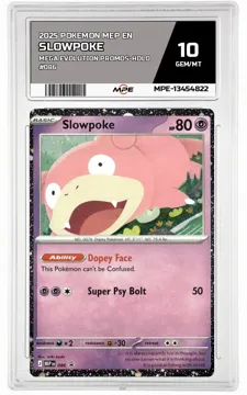 2025 POKEMON MEP EN Mega Evolution Promos-HOLO #086 SLOWPOKE MPE 10 GEM/MT — graded card up for auction