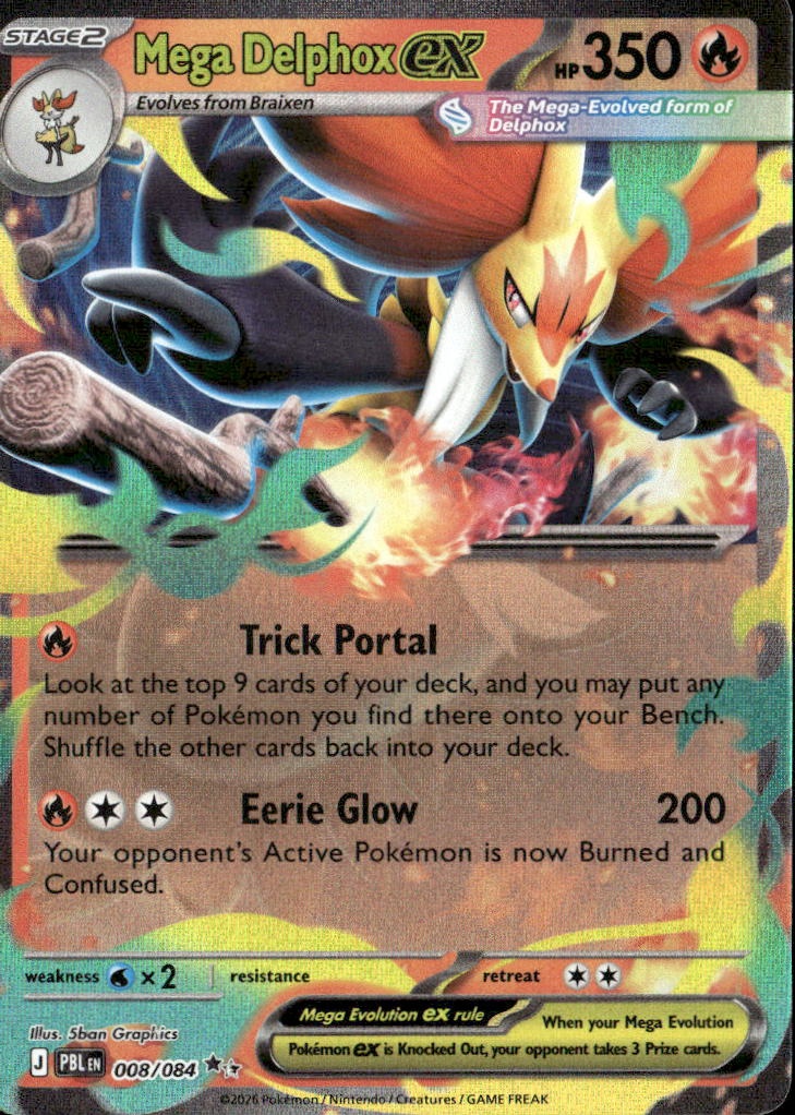 Mega Delphox Ex graded slab