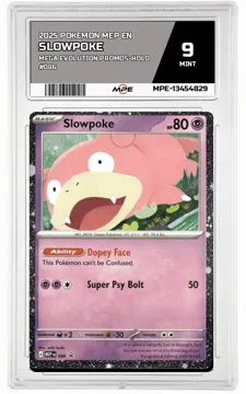 2025 POKEMON MEP EN Mega Evolution Promos-HOLO #086 SLOWPOKE MPE 9 MINT — graded card up for auction