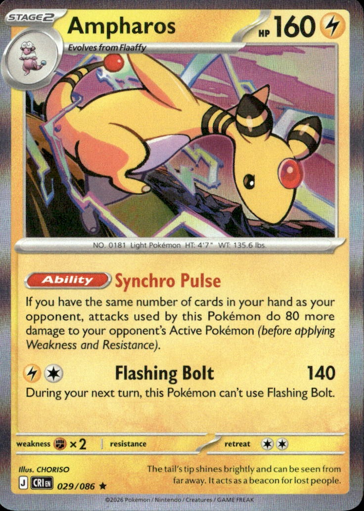 2026 Pokemon Cri En Ampharos graded slab