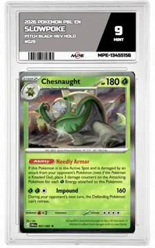 2026 POKEMON PBL EN Pitch Black-REV HOLO #029 SLOWPOKE MPE 9 MINT — graded card up for auction