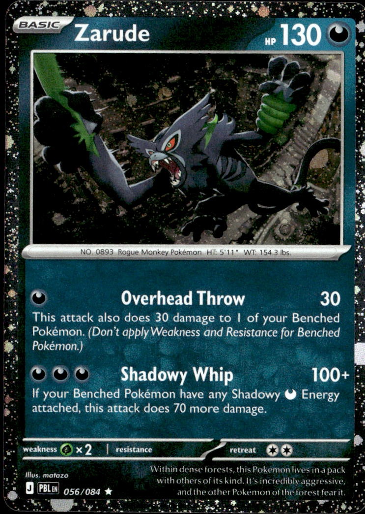 2026 Pokemon Pbl En Zarude graded slab