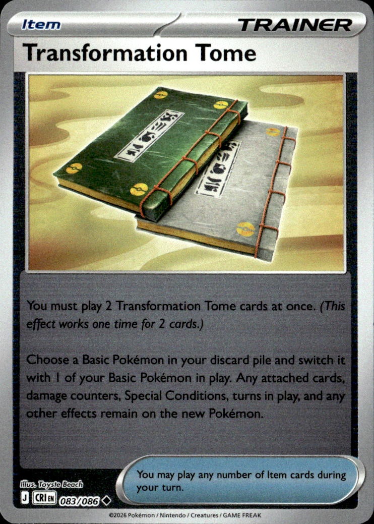 2026 Pokemon Cri En Transformation Tome graded slab
