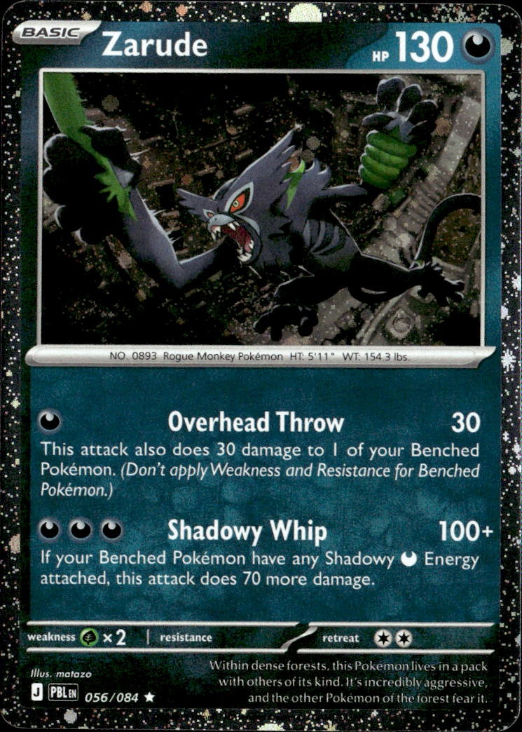2026 Pokemon Pbl En Zarude graded slab