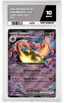 2026 POKEMON CRI EN Chaos Rising-HOLO #041 GOURGEIST EX MPE 10 GEM/MT — graded card up for auction