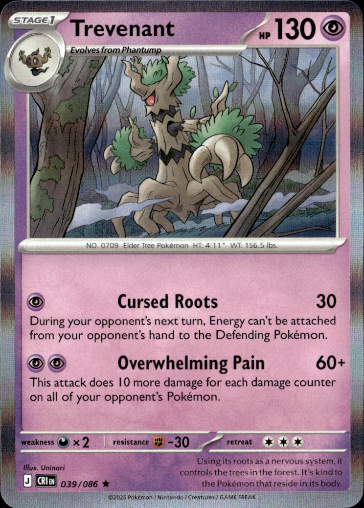 2026 Pokemon Cri En Trevenant graded slab