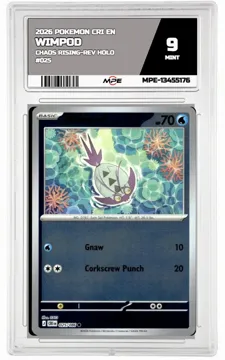 2026 POKEMON CRI EN Chaos Rising-REV HOLO #025 WIMPOD MPE 9 MINT — graded card up for auction