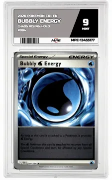 2026 POKEMON CRI EN Chaos Rising-HOLO #084 BUBBLY ENERGY MPE 9 MINT — graded card up for auction