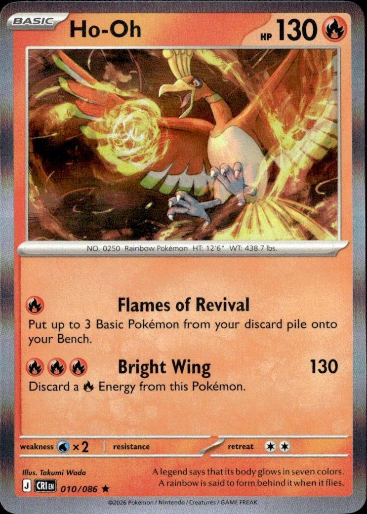 2026 Pokemon Cri En Ho-Oh graded slab