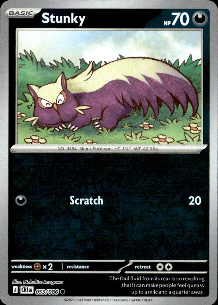 2026 Pokemon Cri En Stunky graded slab