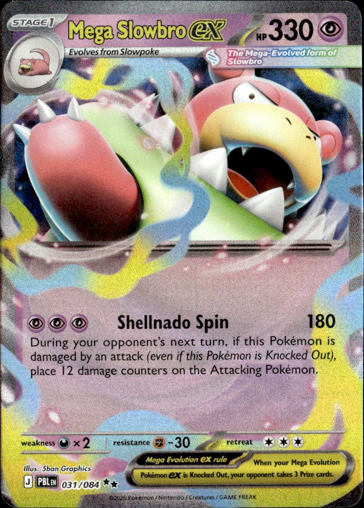 2026 Pokemon Pbl En Mega Slowbro Ex graded slab