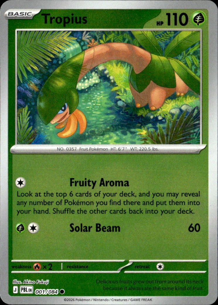 2026 Pokemon Pbl En Tropius graded slab