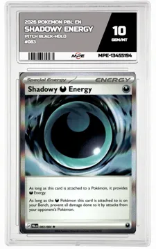 2026 POKEMON PBL EN Pitch Black-HOLO #083 SHADOWY ENERGY MPE 10 GEM/MT — graded card up for auction