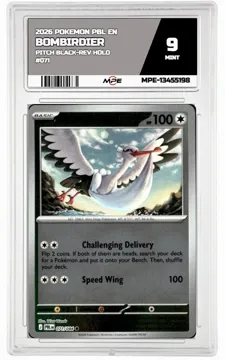 2026 POKEMON PBL EN Pitch Black-REV HOLO #071 BOMBIRDIER MPE 9 MINT — graded card up for auction