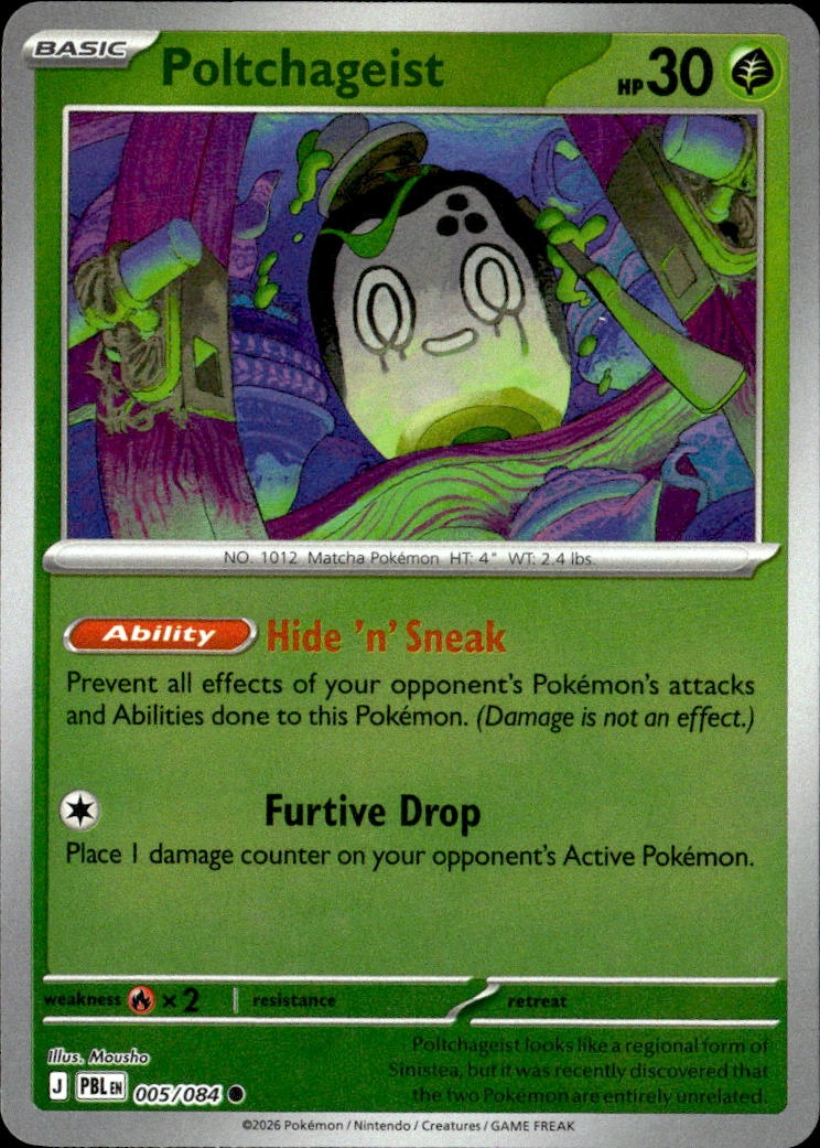 2026 Pokemon Pbl En Poltchageist graded slab